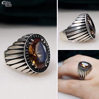 انگشتر نقره اسپرت الکساندریت مردانه