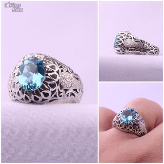 انگشتر مردانه توپاز سوئیس اصل