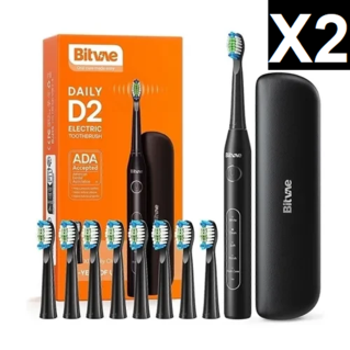 مسواک برقی بیتوی مدل D2 + D2 مجموعه دو عددی (مشکی X2)