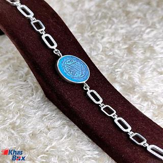 دستبند زنانه جواهری عقیق آبی