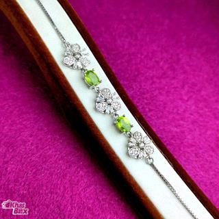 دستبند نقره زنانه زبرجد