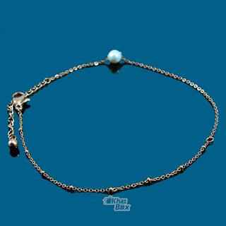 دستبند مسی دخترانه با آویز مروارید مدل DT-65 