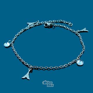 دستبند زنجیری نقره ای دخترانه اویزدار برج ایفل  DT-65 