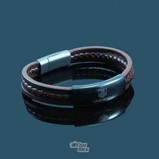 دستبند چرمی پسرانه مدل TAG HEUER