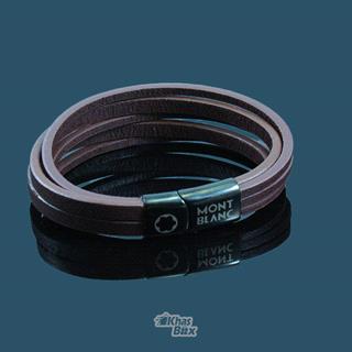 دستبند چرمی پسرانه مدل MONT BLANC
