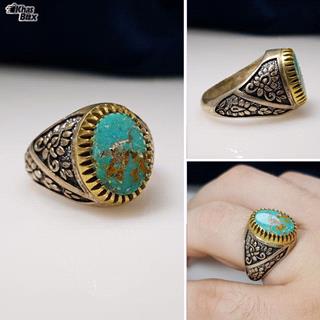 انگشتر نقره فیروزه نیشابور مردانه