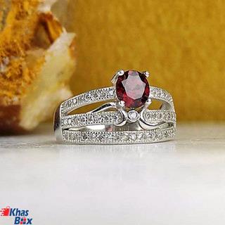 انگشتر نقره زنانه گارنت