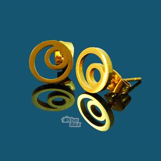 گوشواره طلایی ظریف طرح دایره ای مدل GT-22