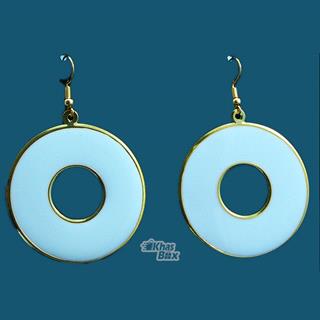 گوشواره سفید مرواریدی طرح دایره ای مدل GT-22