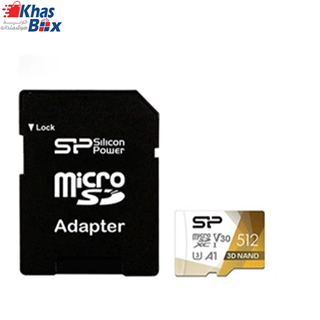 کارت حافظه microSDXC سیلیکون پاور مدل Superior pro کلاس 10 استاندارد UHS-I U3 سرعت 100MBps ظرفیت 512 گیگابایت به همراه آداپتور SD