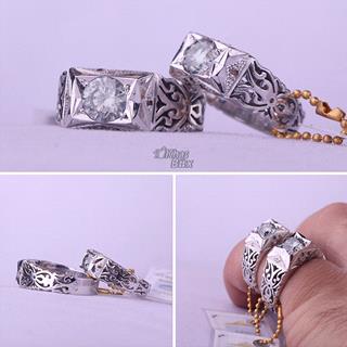 انگشتر موزونایت اصل ست