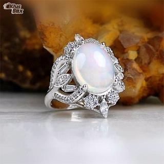 انگشتر نقره زنانه اوپال استرالیایی اصل