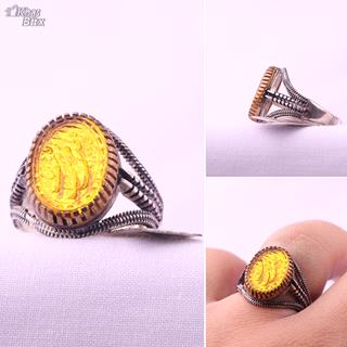 انگشتر مردانه سندلوس زرد خطی