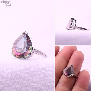 انگشتر زنانه توپاز هفت رنگ 