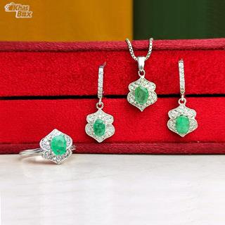 نیم ست زمرد اصلی زامبیا