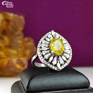 انگشتر یاقوت زرد اصلی زنانه کد 52