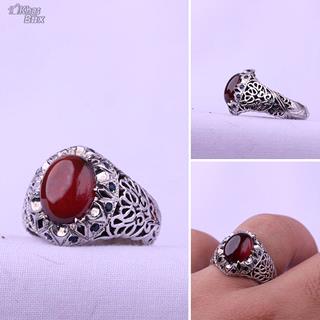 انگشتر گارنت اصل دستساز مردانه