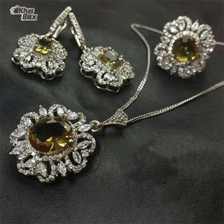 نیم ست نقره الکساندریت زنانه