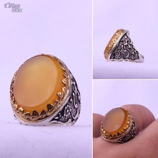انگشتر عقیق زرد شرف الشمس مردانه