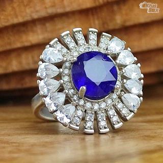 انگشتر یاقوت زنانه کبود اصلی