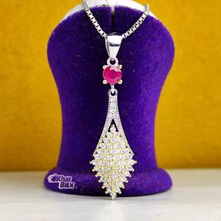 گردنبند یاقوت قرمز زنانه اصلی 