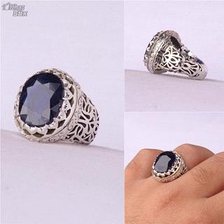 انگشتر یاقوت کبود آفریقایی اصل مردانه