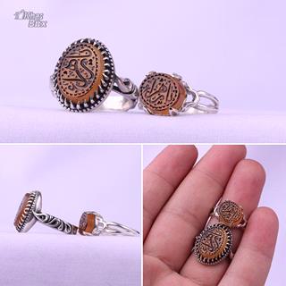 انگشتر ست عقیق یمنی اصل 