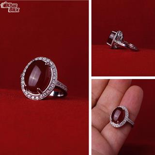 انگشتر عقیق یمنی جواهری زنانه