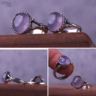 انگشتر عقیق یمنی کبود ست