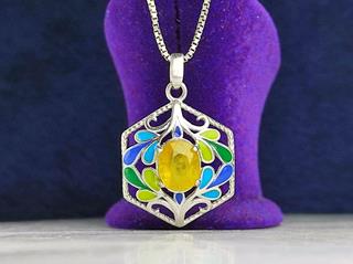 گردنبند یاقوت زرد 