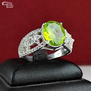 انگشتر نقره زنانه زبرجد اصلی