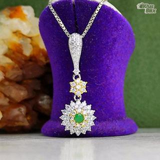 گردنبند نقره  زمرد اصلی زامبیا