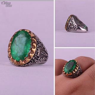 انگشتر زمرد برزیلی  مردانه 