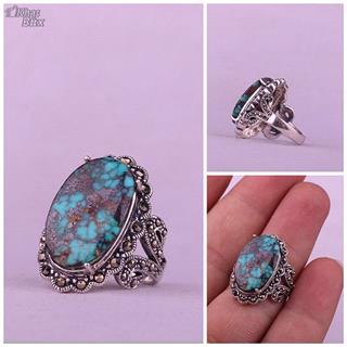 انگشتر فیروزه نیشابور اصل زنانه