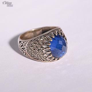 انگشتر طرح ترک اسپرت نگین کریستال اتمی مردانه