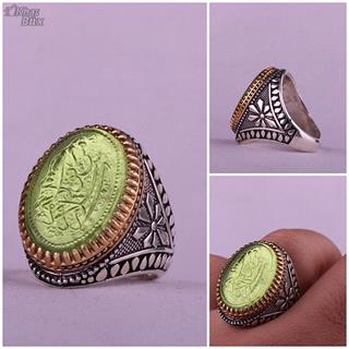 انگشتر کهربا خطی مردانه
