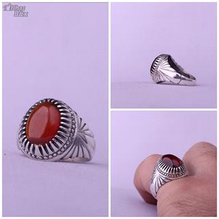 انگشتر گارنت معدنی اصل مردانه
