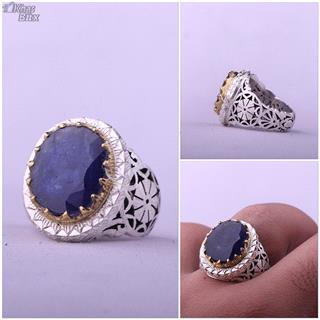 انگشتر یاقوت کبود افریقایی مردانه