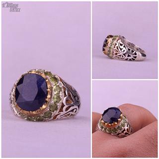 انگشتر یاقوت کبود آفریقا اصل مردانه