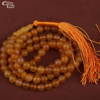 تسبیح عقیق زرد 100 دانه