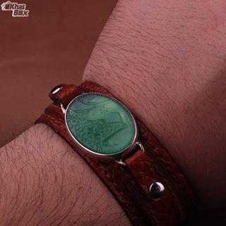 دستبند عقیق سبز نقش یا حیدر