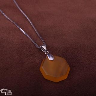 گردنبند شرف الشمس با زنجیر نقره