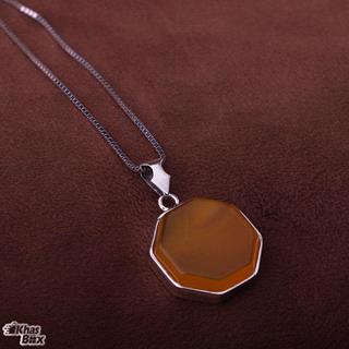 گردنبند شرف الشمس با زنجیر نقره